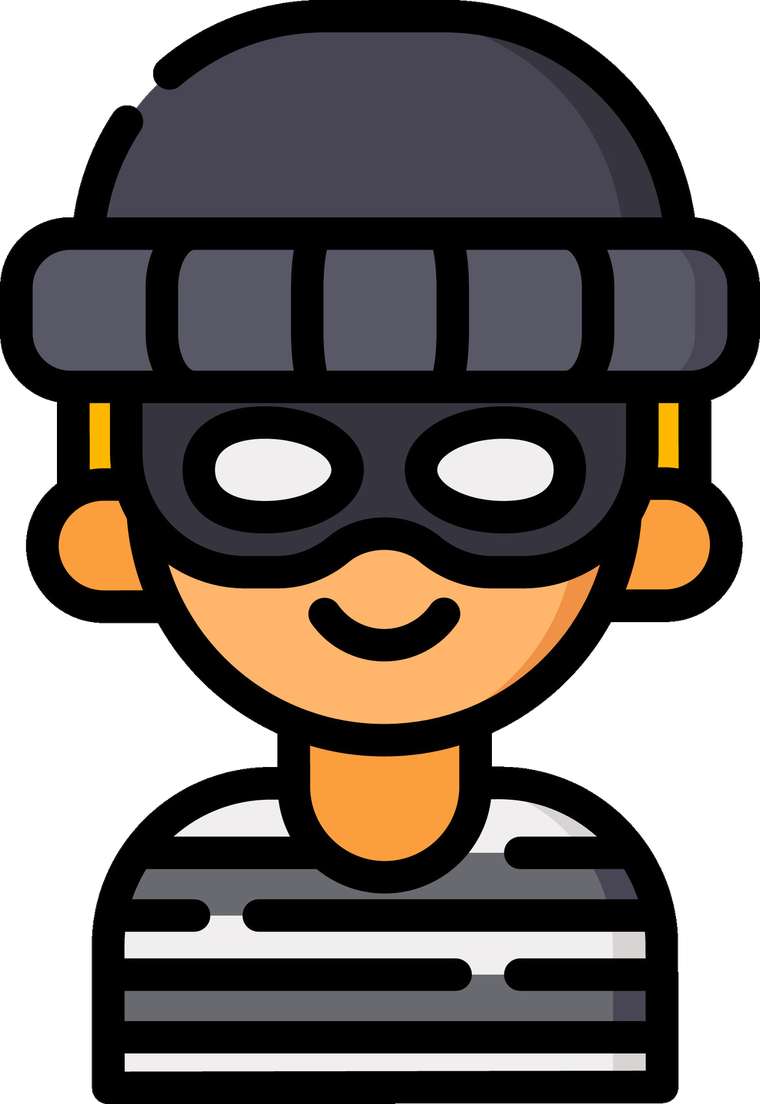 The Heist burglar mascot